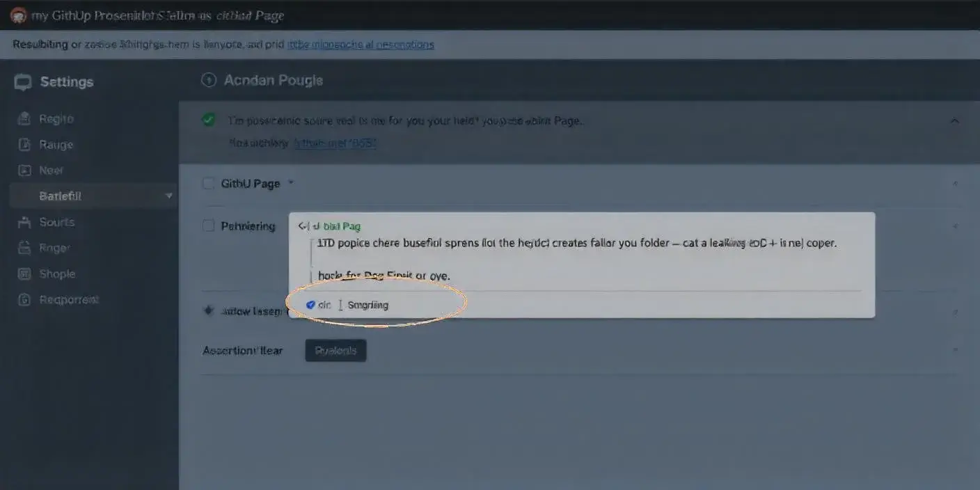 GitHub repository settings showing GitHub Pages enabled for static site hosting